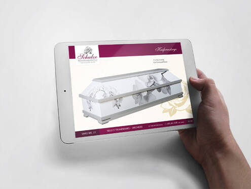 Bestattungsinstitut Schulze iPad-Katalog Särge
